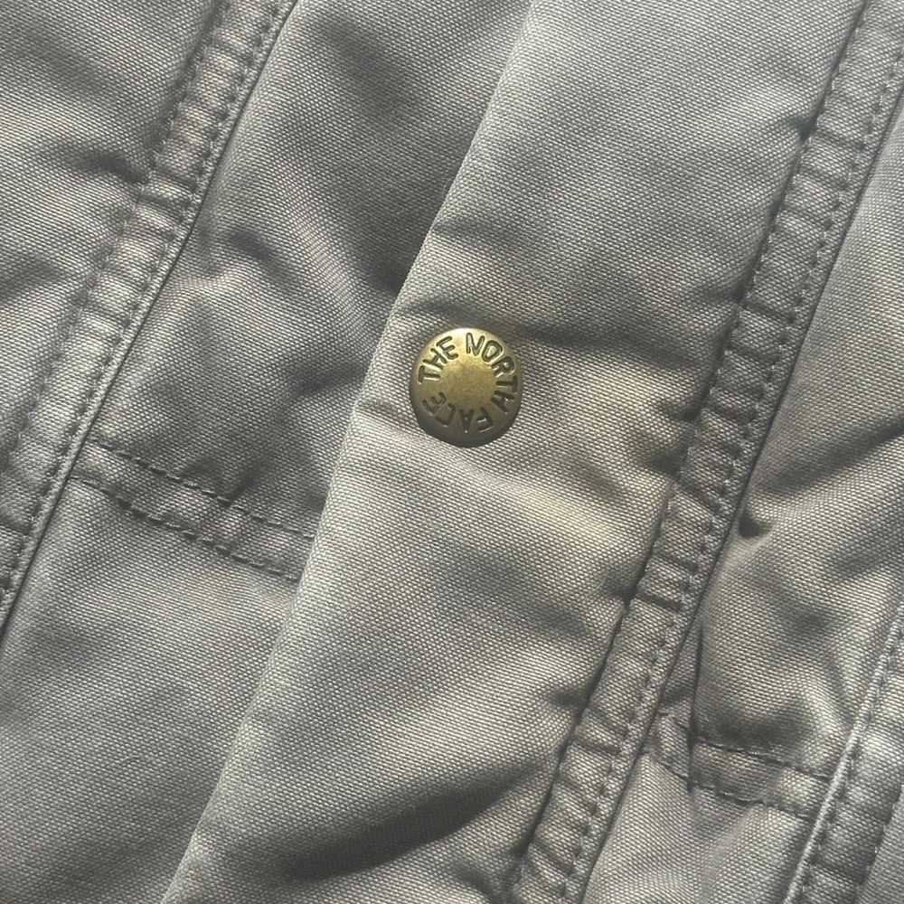 VTG The North‎ Face 550 Down Puffer Vest Mens Medium Grey Flannel Lined Heritage